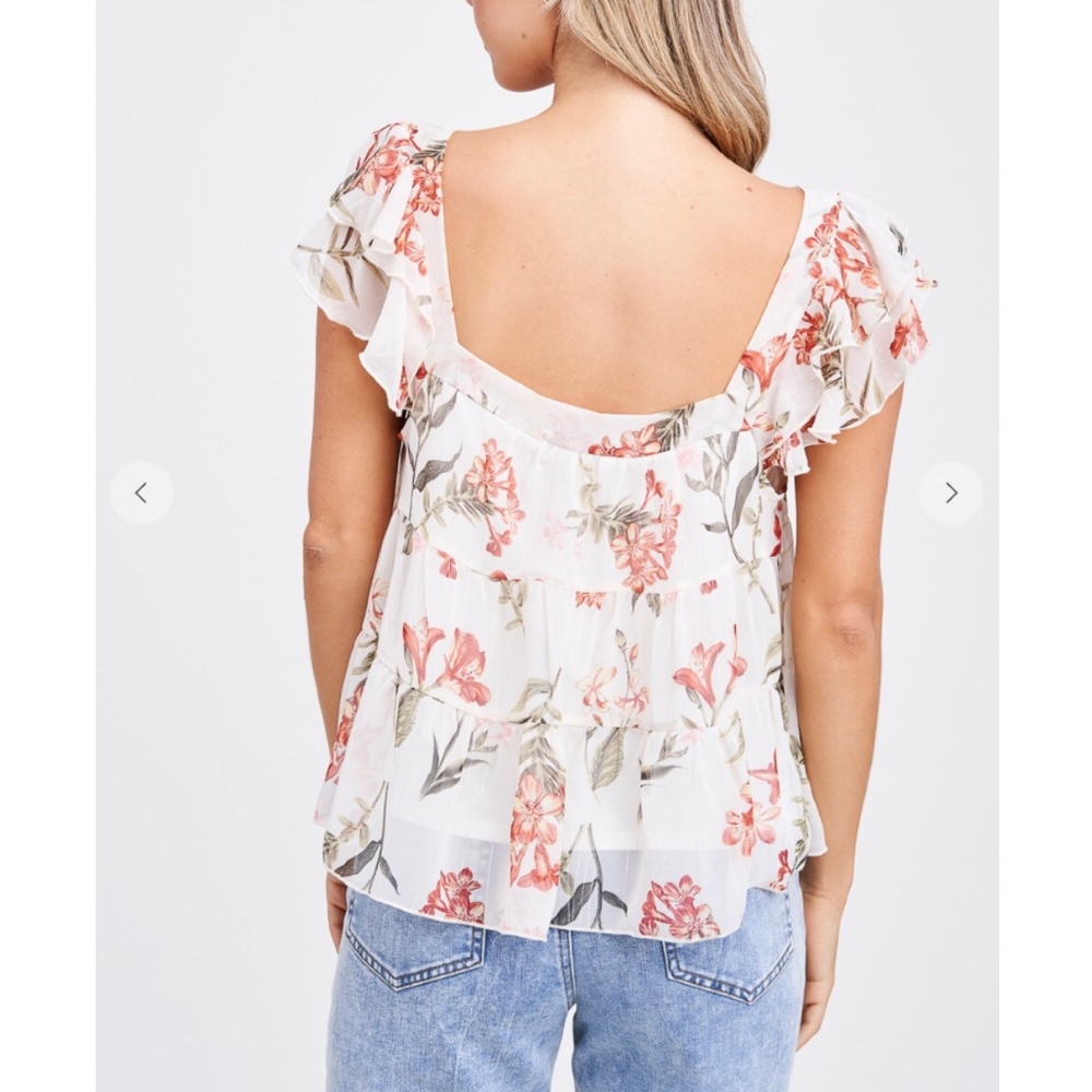 Jacquie The Label  Floral Relaxed Fit Top - Picture 5 of 8